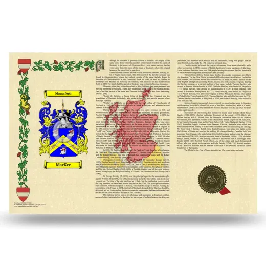 MacKee Armorial History Landscape Style