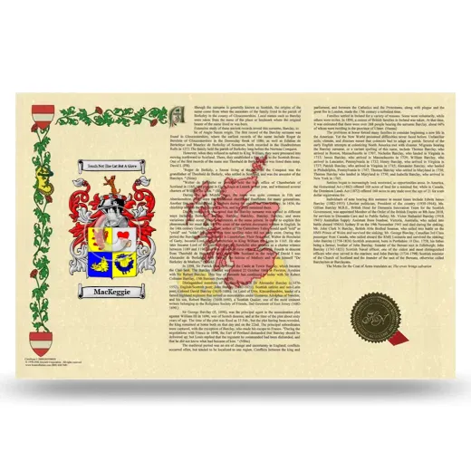 MacKeggie Armorial History Landscape Style