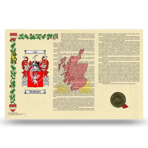 MacKenley Armorial History Landscape Style