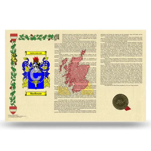 MacKenzie Armorial History Landscape Style