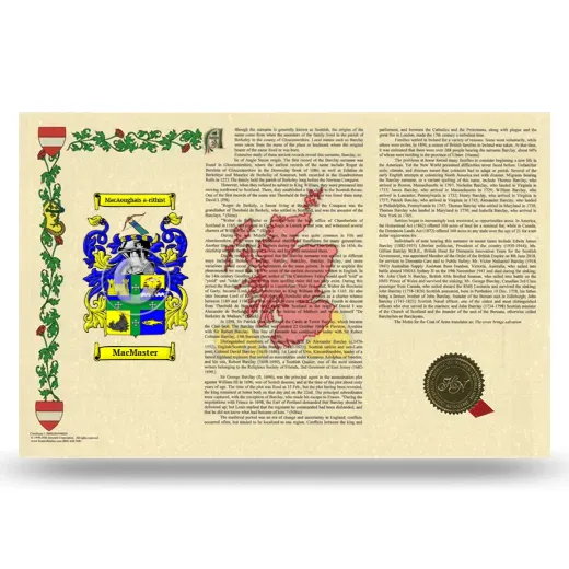 MacMaster Armorial History Landscape Style