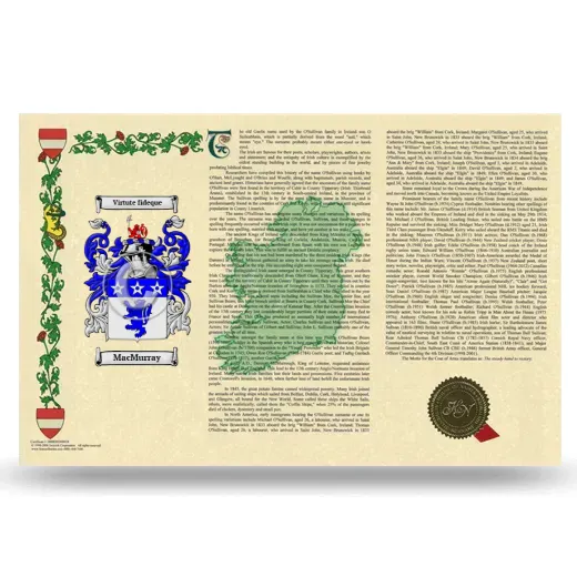 MacMurray Armorial History Landscape Style