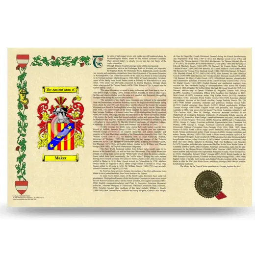 Maker Armorial History Landscape Style