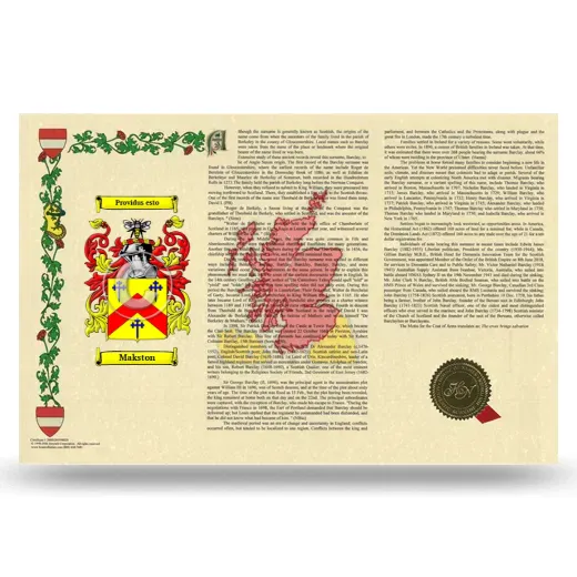 Makston Armorial History Landscape Style