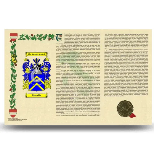 Manella Armorial History Landscape Style