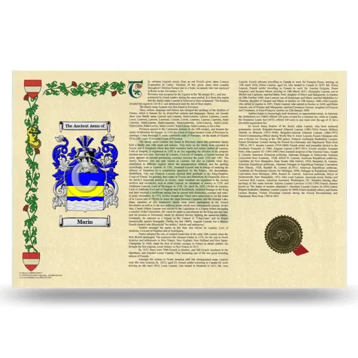 Marin Armorial History Landscape Style