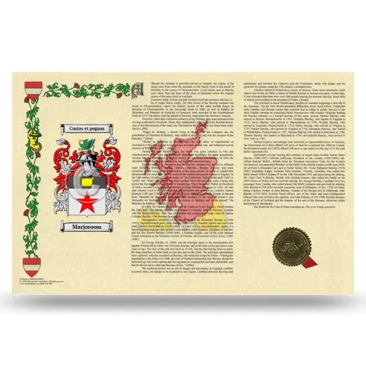 Marjoroom Armorial History Landscape Style