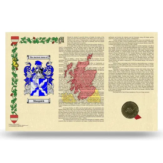 Marquick Armorial History Landscape Style