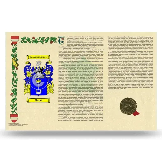 Martel Armorial History Landscape Style