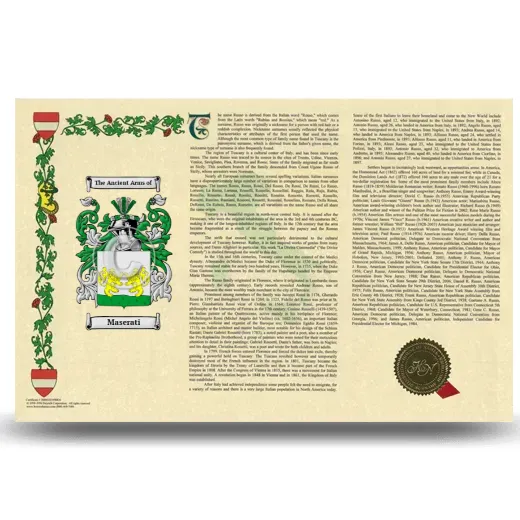 Maserati Armorial History Landscape Style