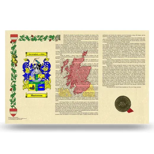 Masterson Armorial History Landscape Style