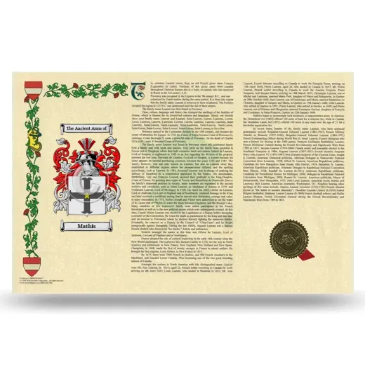 Mathis Armorial History Landscape Style