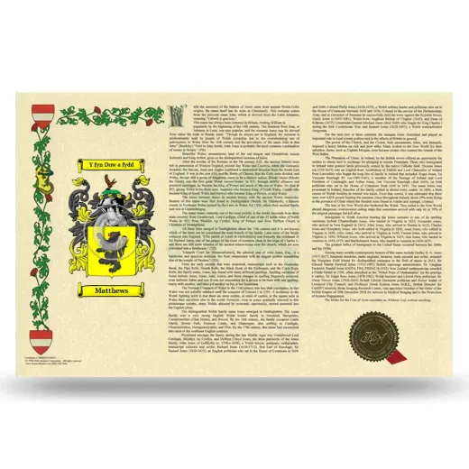 Matthews Armorial History Landscape Style