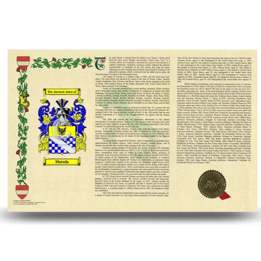Matula Armorial History Landscape Style