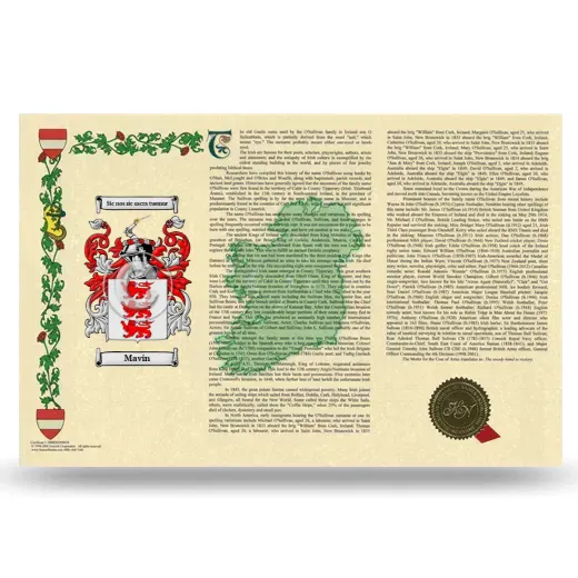 Mavin Armorial History Landscape Style