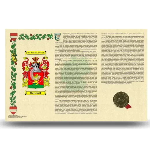 Mayerhoff Armorial History Landscape Style