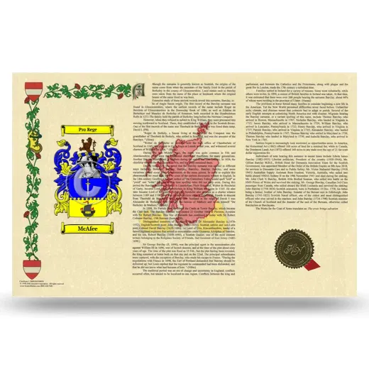 McAfee Armorial History Landscape Style