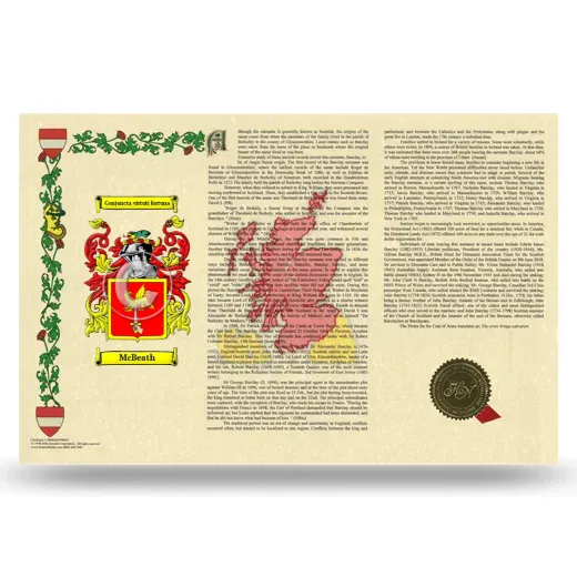 McBeath Armorial History Landscape Style