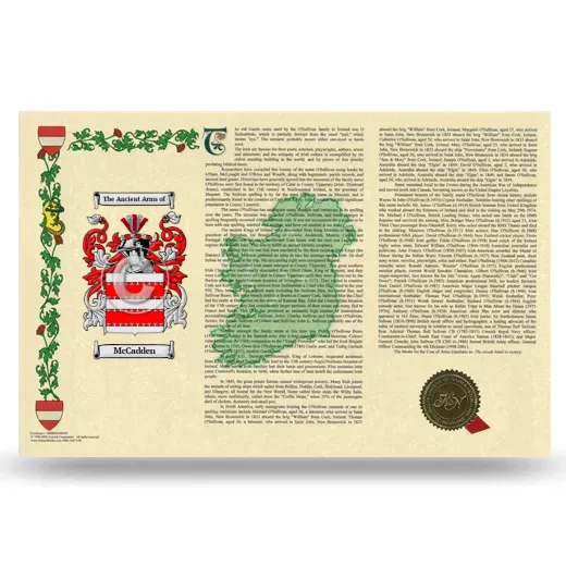 McCadden Armorial History Landscape Style
