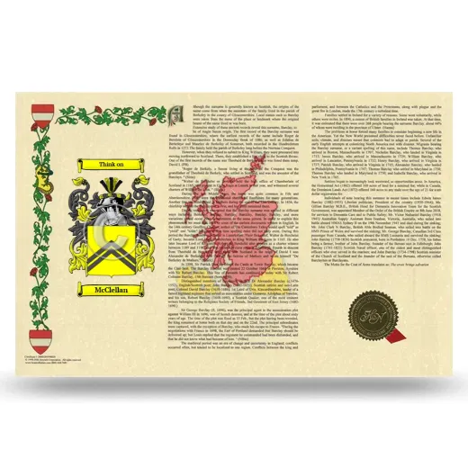 McClellan Armorial History Landscape Style