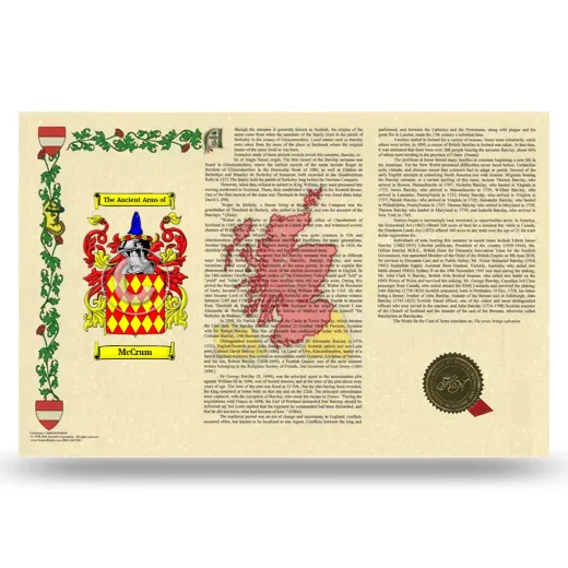McCrum Armorial History Landscape Style