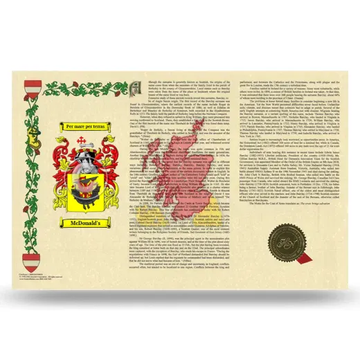 McDonald's Armorial History Landscape Style