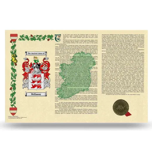 McEnany Armorial History Landscape Style