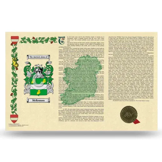 McKennan Armorial History Landscape Style