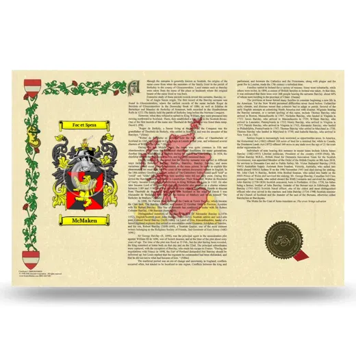 McMaken Armorial History Landscape Style