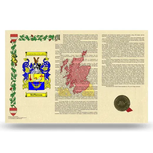 McPherson Armorial History Landscape Style