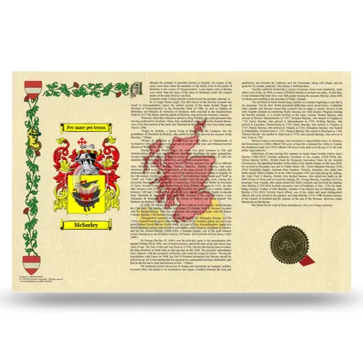 McSorley Armorial History Landscape Style