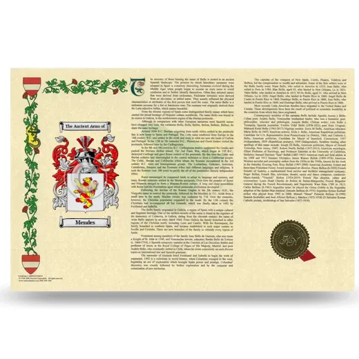 Mendes Armorial History Landscape Style