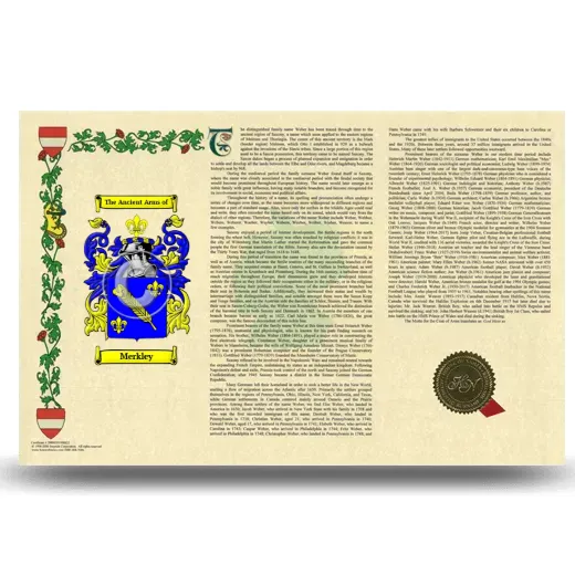 Merkley Armorial History Landscape Style