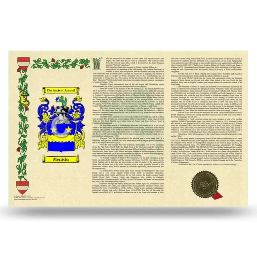 Merricks Armorial History Landscape Style