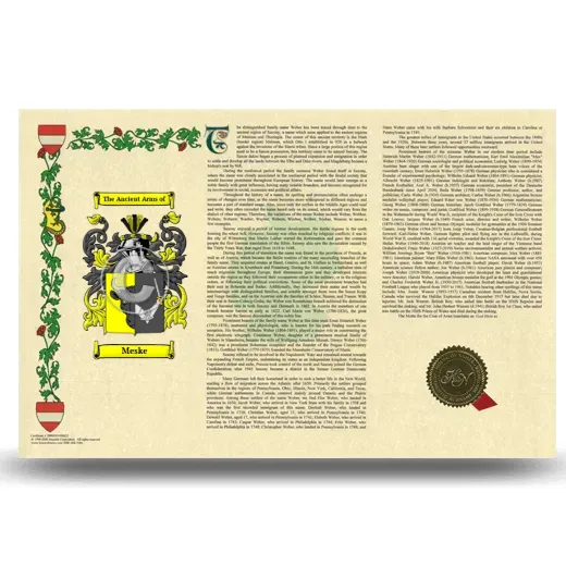 Meske Armorial History Landscape Style