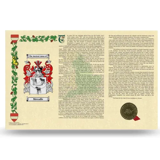Metcalfe Armorial History Landscape Style