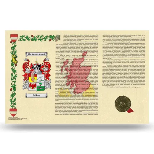 Mikey Armorial History Landscape Style