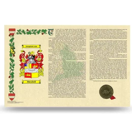 Mirrabell Armorial History Landscape Style