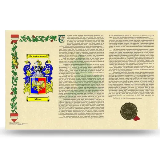 Miton Armorial History Landscape Style