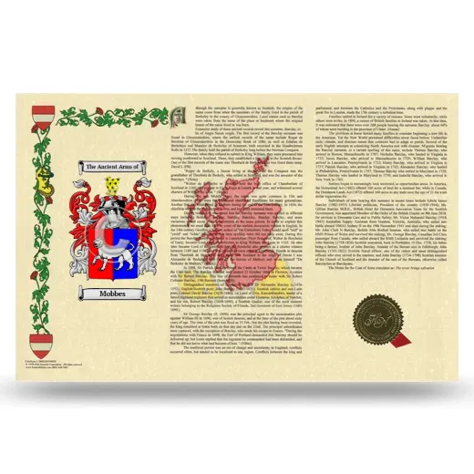 Mobbes Armorial History Landscape Style