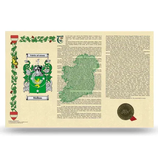 Mollum Armorial History Landscape Style