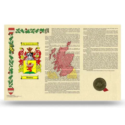 Montey Armorial History Landscape Style