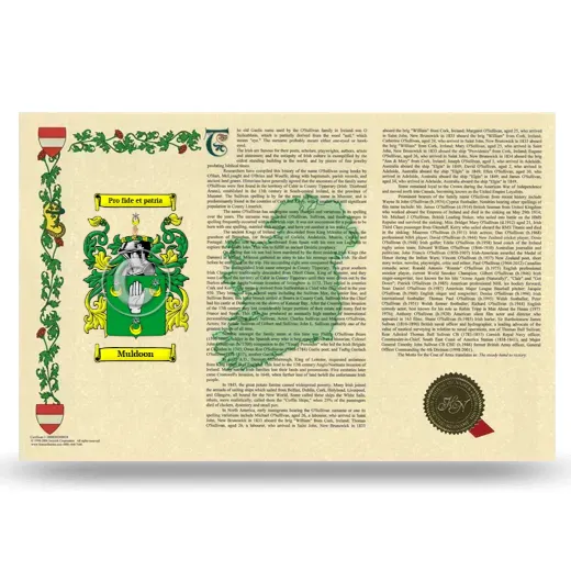 Muldoon Armorial History Landscape Style