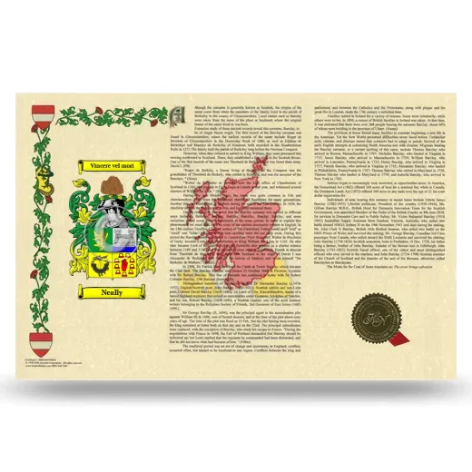 Neally Armorial History Landscape Style