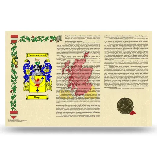 Nerys Armorial History Landscape Style