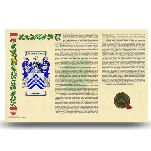 Newkirk Armorial History Landscape Style