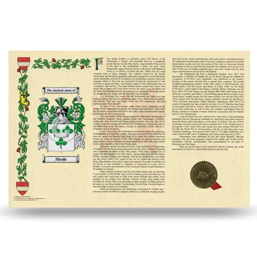 Nicole Armorial History Landscape Style