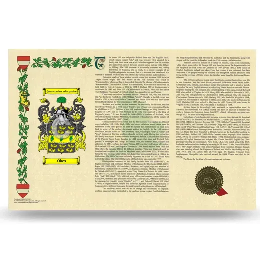 Okes Armorial History Landscape Style