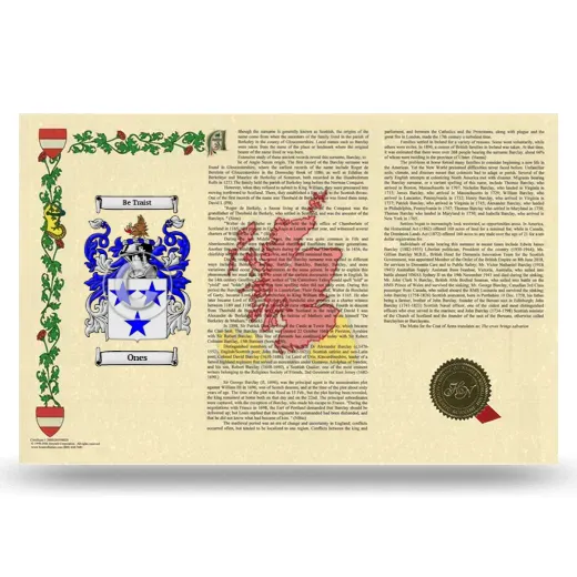 Ones Armorial History Landscape Style