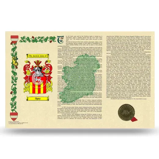 Opry Armorial History Landscape Style